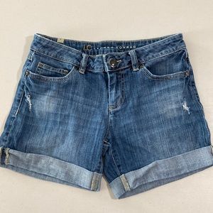 LC Lauren Conrad Size 4, Cuffed Distressed Jean Shorts